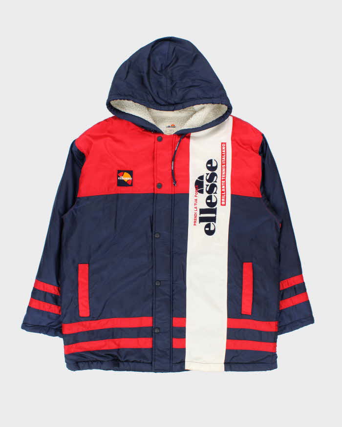Vintage 80s 90s Ellesse Jaspo Lined Hooded Jacket - L