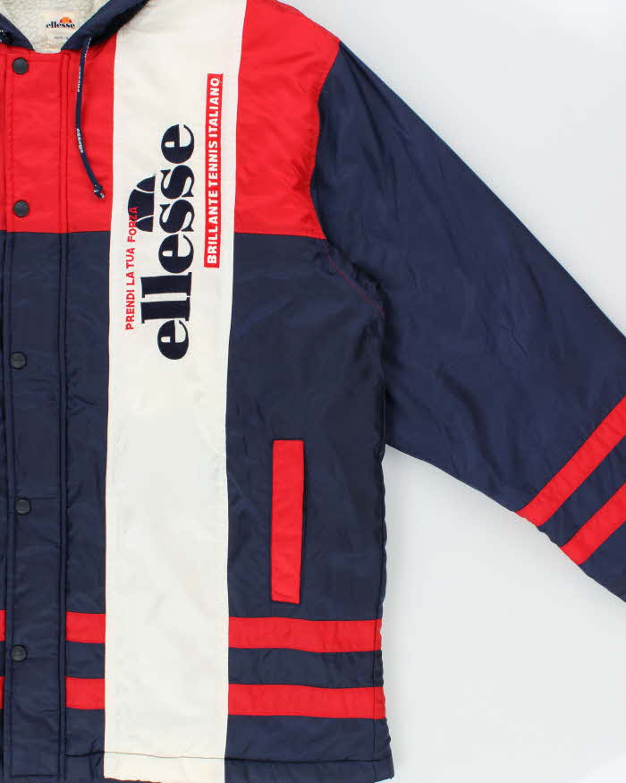 Vintage 80s 90s Ellesse Jaspo Lined Hooded Jacket - L