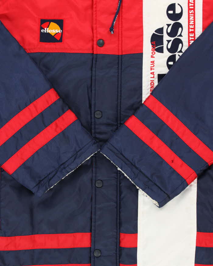 Vintage 80s 90s Ellesse Jaspo Lined Hooded Jacket - L