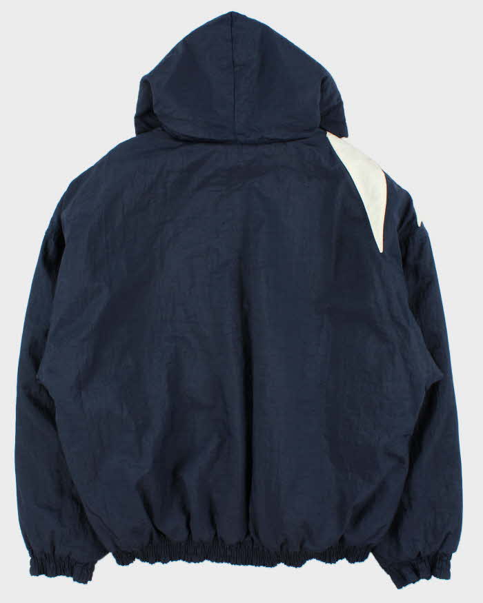 Vintage 1990s Reebok Quilted Hooded Shell Bomber Jacket - L