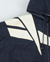 Vintage 1990s Reebok Quilted Hooded Shell Bomber Jacket - L