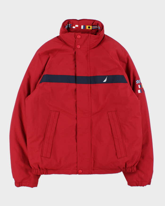 DSWT Vintage Nautica Down Filled Waterproof Puffer Jacket - M