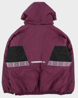 Vintage 1990s Umbro Quilt Lined Hooded Shell Bomber Jacket - XL