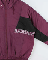Vintage 1990s Umbro Quilt Lined Hooded Shell Bomber Jacket - XL