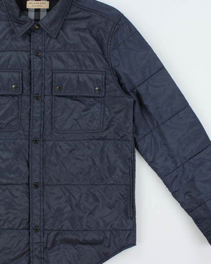 Vintage Burberry Soft Shell Padded Lightweight Snap Button Jacket - M