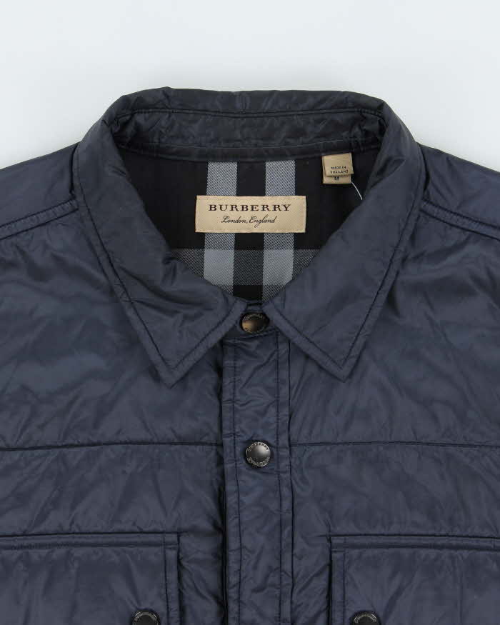 Vintage Burberry Soft Shell Padded Lightweight Snap Button Jacket - M