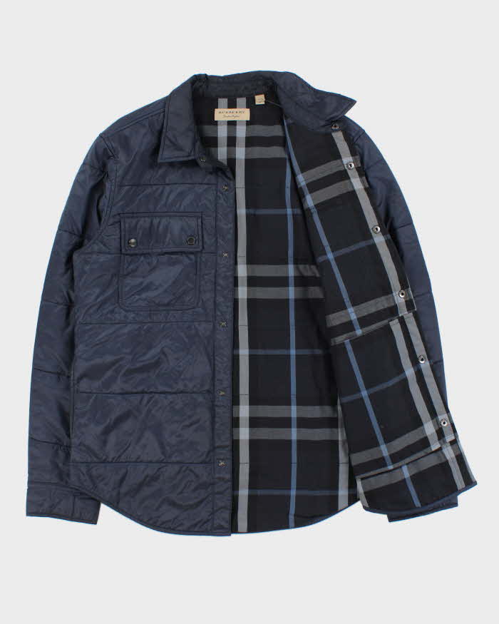 Vintage Burberry Soft Shell Padded Lightweight Snap Button Jacket - M