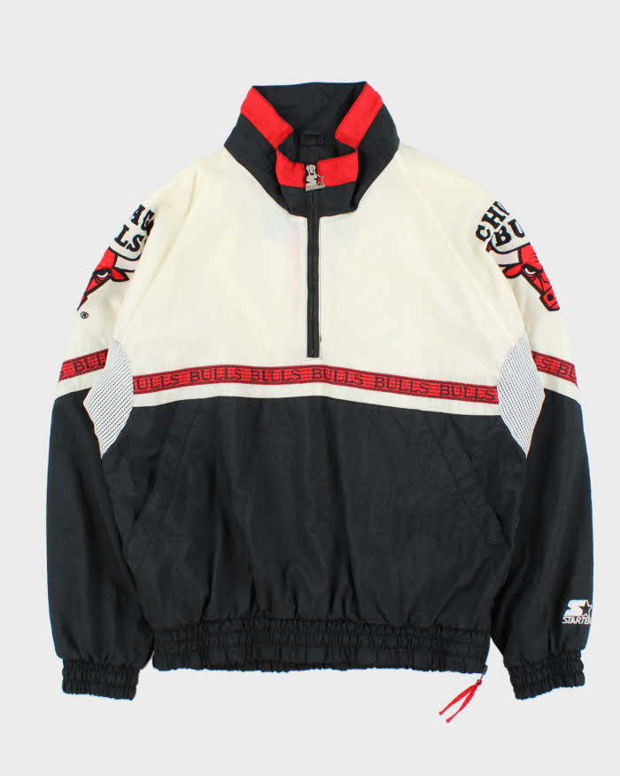 Vintage 90s Starter NBA Chicago Bulls Quarter-zip Windbreaker - L