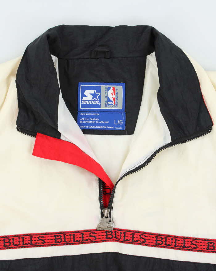 Vintage 90s Starter NBA Chicago Bulls Quarter-zip Windbreaker - L