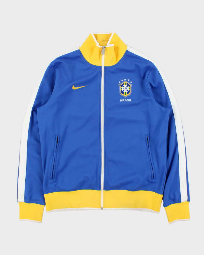 Vintage Y2K 00s Nike Brasil CBF Away Football Track Jacket - M