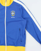Vintage Y2K 00s Nike Brasil CBF Away Football Track Jacket - M