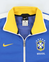 Vintage Y2K 00s Nike Brasil CBF Away Football Track Jacket - M