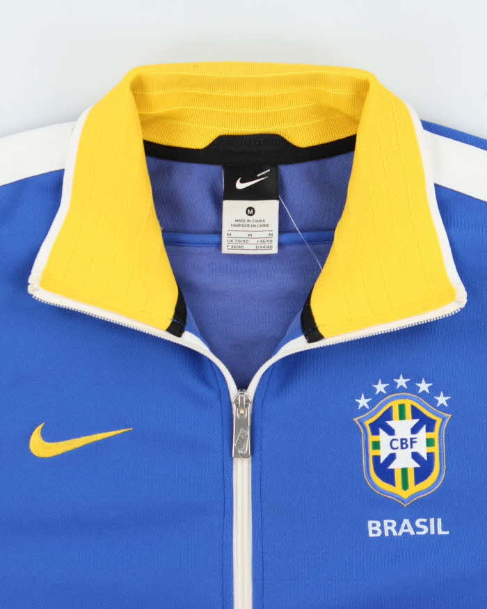 Vintage Y2K 00s Nike Brasil CBF Away Football Track Jacket - M