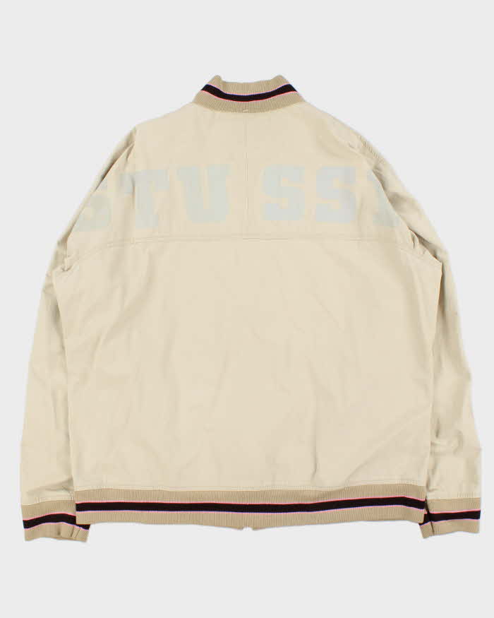 Vintage Y2K 00s Stussy Made In USA Spell Out Harrington Jacket - XL