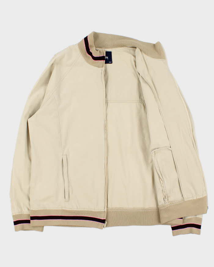 Vintage Y2K 00s Stussy Made In USA Spell Out Harrington Jacket - XL