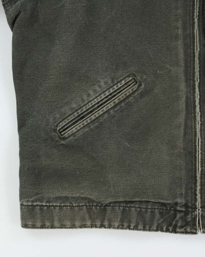 Vintage Y2K 2007 Carhartt J97 Detroit Moss Green Blanket Lined Workwear Jacket - XL