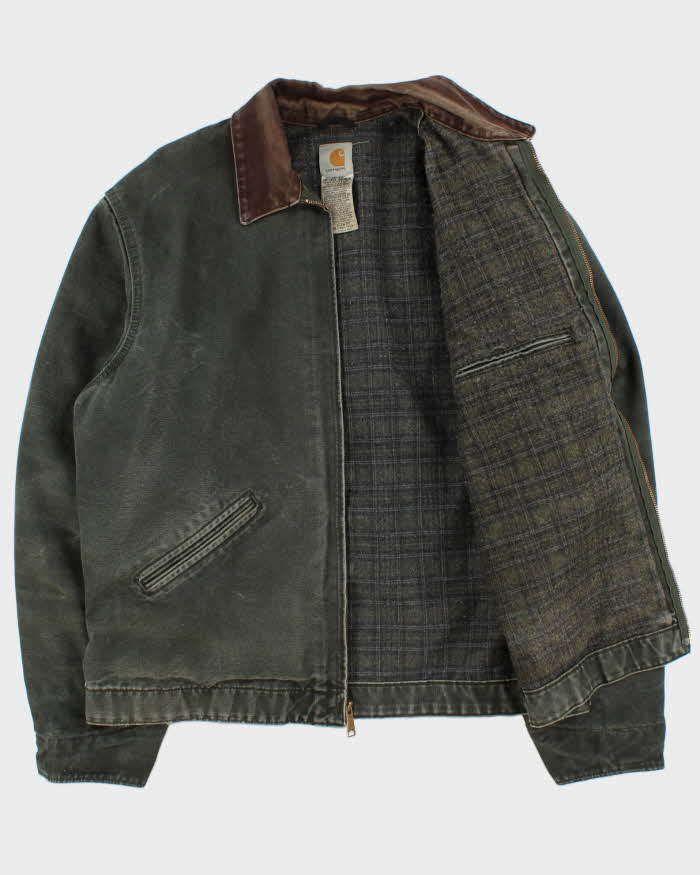 Vintage Y2K 2007 Carhartt J97 Detroit Moss Green Blanket Lined Workwear Jacket - XL