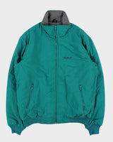 Vintage 1990s Eddie Bauer Windfoil Fleece Lined Soft Shell Bomber Jacket - L