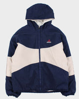 Vintage 1990s Adidas Quilt Lined Spell Out Hooded Shell Jacket - M