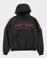Vintage Harley Davidson Idyll Waterproof Shell Hooded Biker Jacket - M
