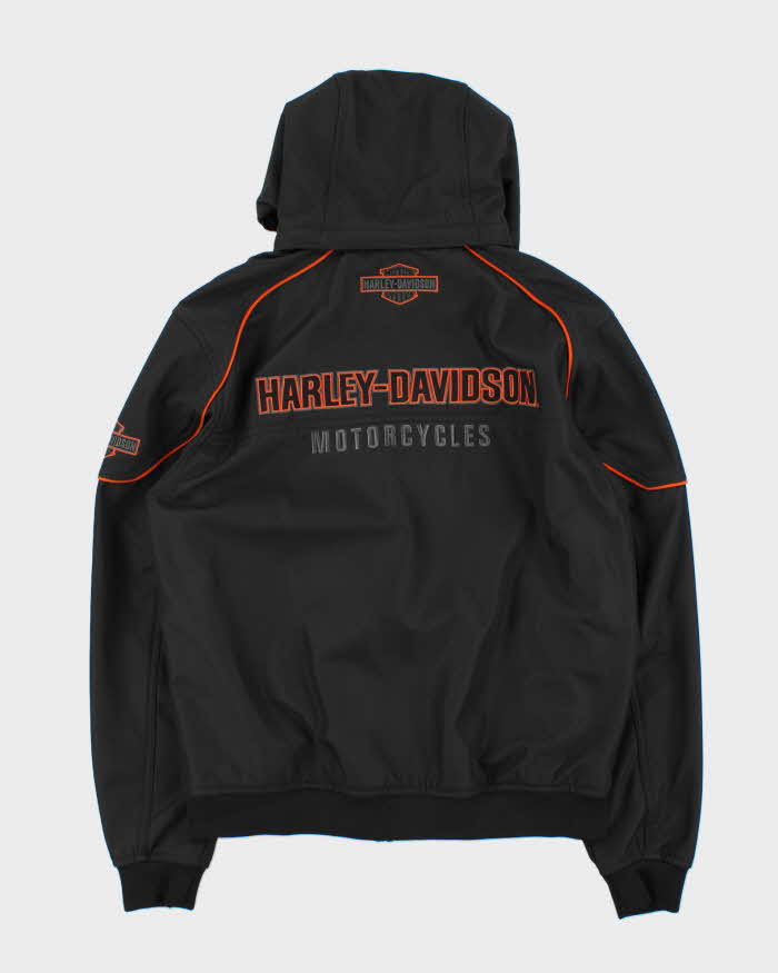 Vintage Harley Davidson Idyll Waterproof Shell Hooded Biker Jacket - M