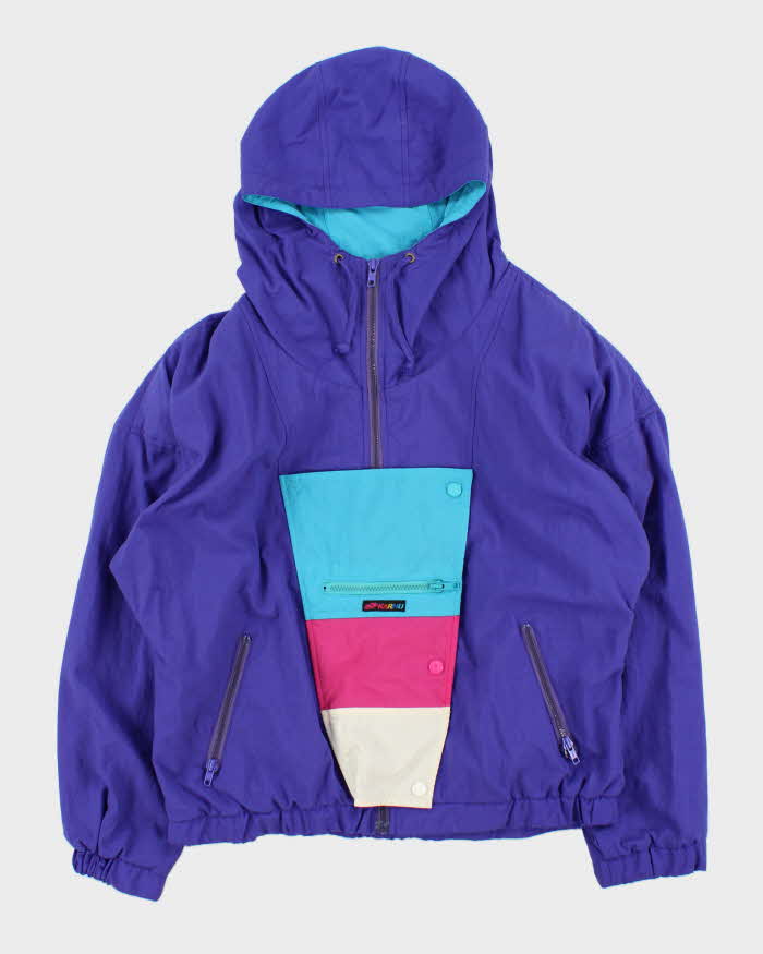 Vintage 80s Karahu Shoulder Pad Windbreaker - M