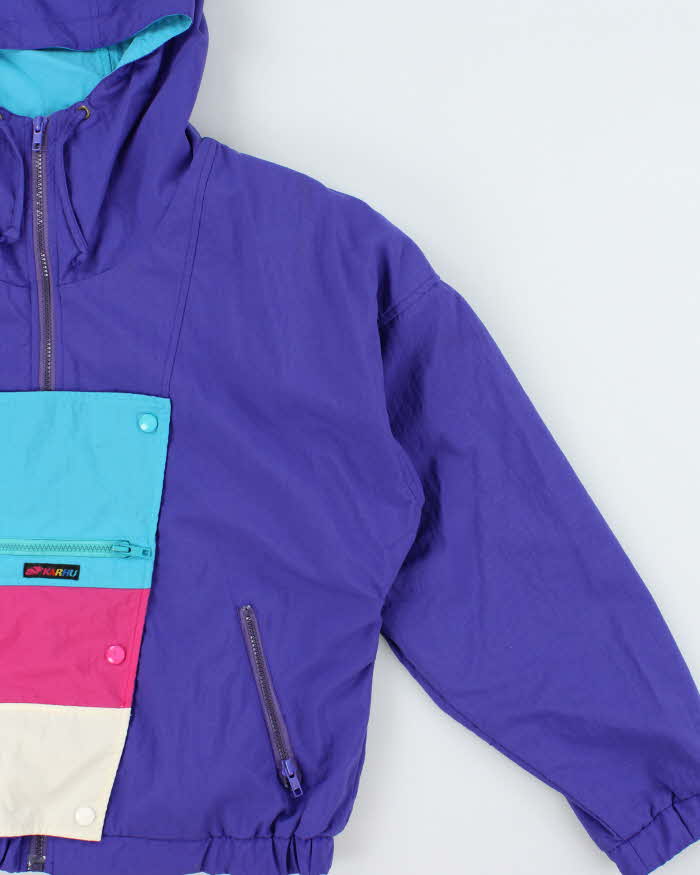 Vintage 80s Karahu Shoulder Pad Windbreaker - M