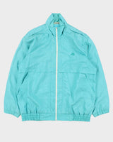 Vintage 1980s Mizuno Spearmint Green Satin Shell Windbreaker Jacket - M