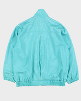 Vintage 1980s Mizuno Spearmint Green Satin Shell Windbreaker Jacket - M