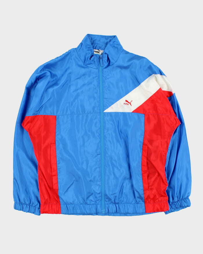 Vintage 1980s Puma Tri-Colour Shell Windbreaker Jacket - S