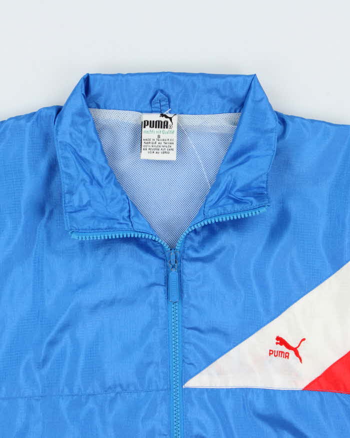 Vintage 1980s Puma Tri-Colour Shell Windbreaker Jacket - S