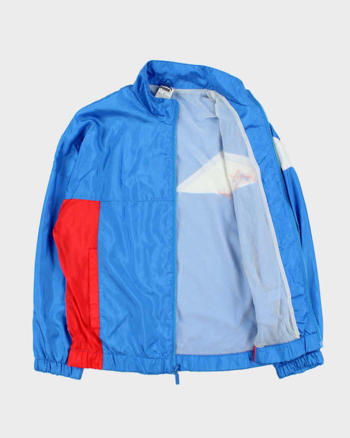 Vintage 1980s Puma Tri-Colour Shell Windbreaker Jacket - S
