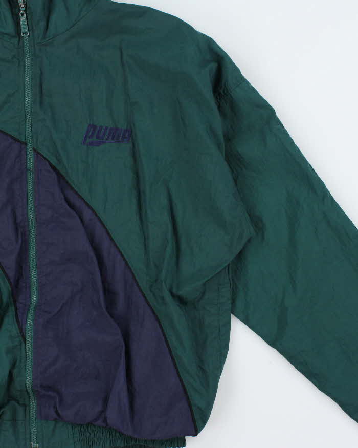 Vintage 1990s Puma Two-Tone Shell Windbreaker Jacket - L