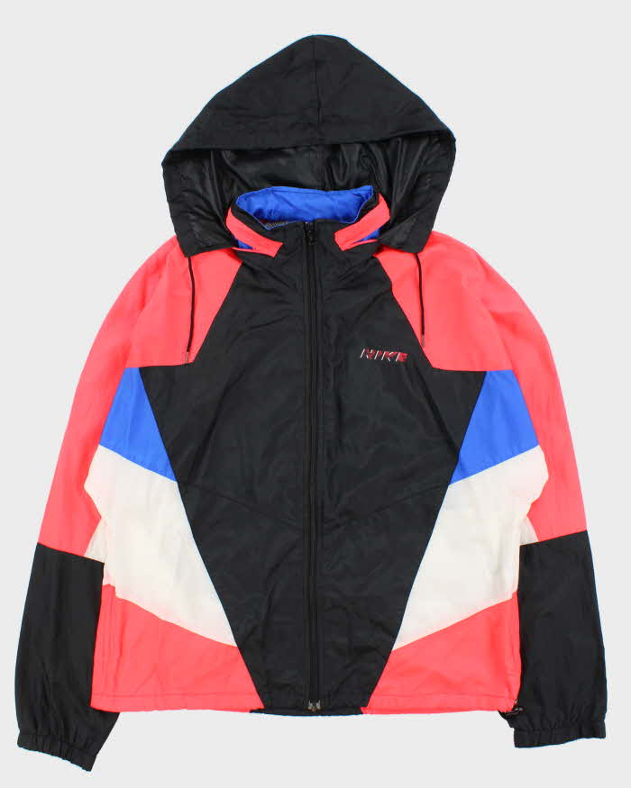 Vintage 1980s Nike Hooded Lightweight Shell Windbreaker Jacket - M