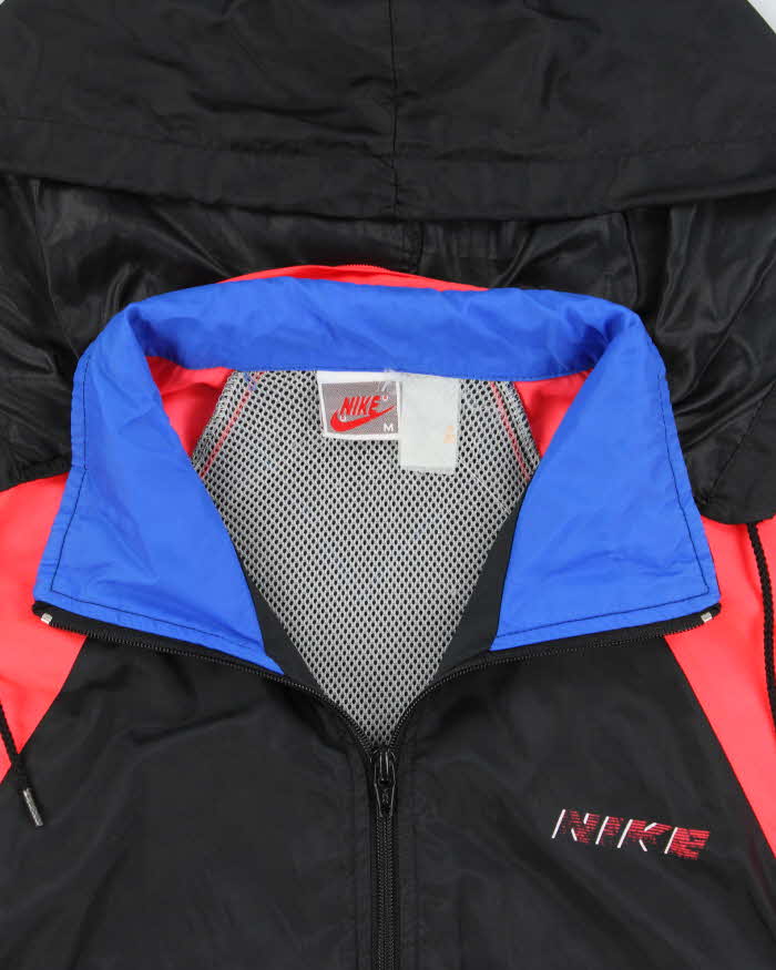 Vintage 1980s Nike Hooded Lightweight Shell Windbreaker Jacket - M