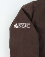 Vintage Carhartt J141 DKB Active Sherpa Lined Duck Canvas Hooded Workwear Jacket - L