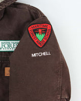 Vintage Carhartt J141 DKB Active Sherpa Lined Duck Canvas Hooded Workwear Jacket - L