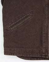 Vintage Carhartt J141 DKB Active Sherpa Lined Duck Canvas Hooded Workwear Jacket - L