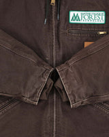 Vintage Carhartt J141 DKB Active Sherpa Lined Duck Canvas Hooded Workwear Jacket - L