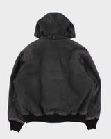 Vintage Walls ThermaInsulated Quilt Lined Canvas Hooded Workwear Bomber Jacket - M