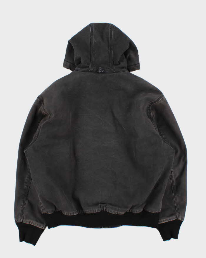 Vintage Walls ThermaInsulated Quilt Lined Canvas Hooded Workwear Bomber Jacket - M