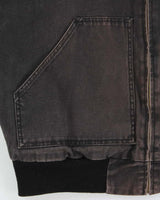 Vintage Walls ThermaInsulated Quilt Lined Canvas Hooded Workwear Bomber Jacket - M