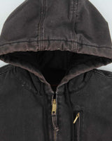 Vintage Walls ThermaInsulated Quilt Lined Canvas Hooded Workwear Bomber Jacket - M