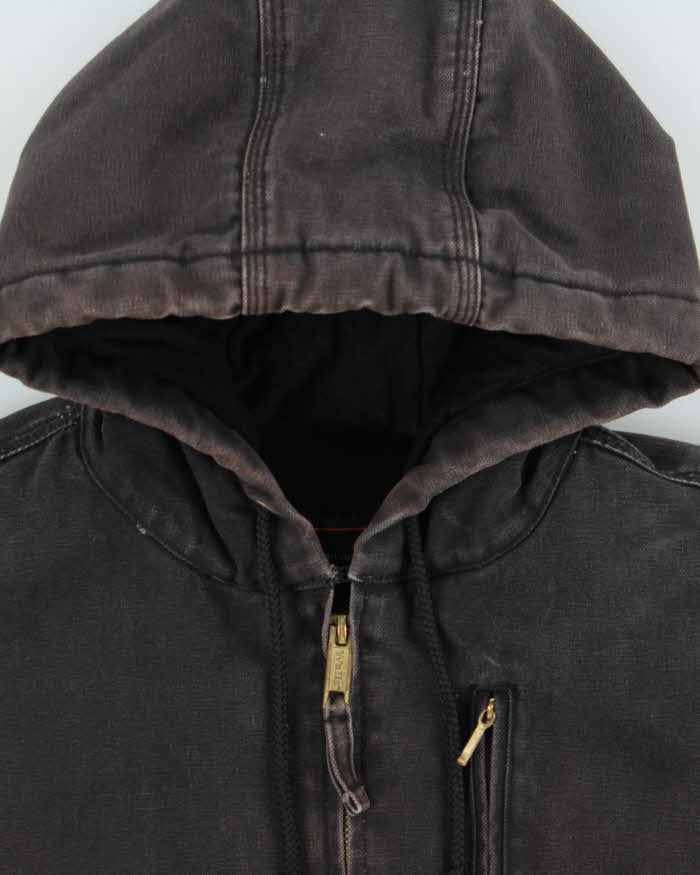 Vintage Walls ThermaInsulated Quilt Lined Canvas Hooded Workwear Bomber Jacket - M