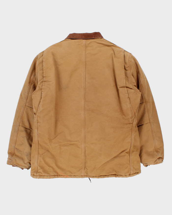 Vintage 00s Carhartt CO3 BRN Arctic Quilt Lined Duck Canvas Workwear Chore Jacket - XL