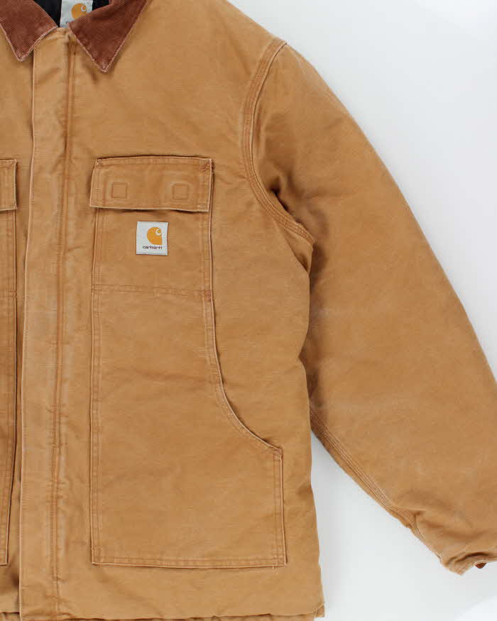 Vintage 00s Carhartt CO3 BRN Arctic Quilt Lined Duck Canvas Workwear Chore Jacket - XL