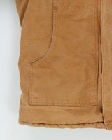 Vintage 00s Carhartt CO3 BRN Arctic Quilt Lined Duck Canvas Workwear Chore Jacket - XL
