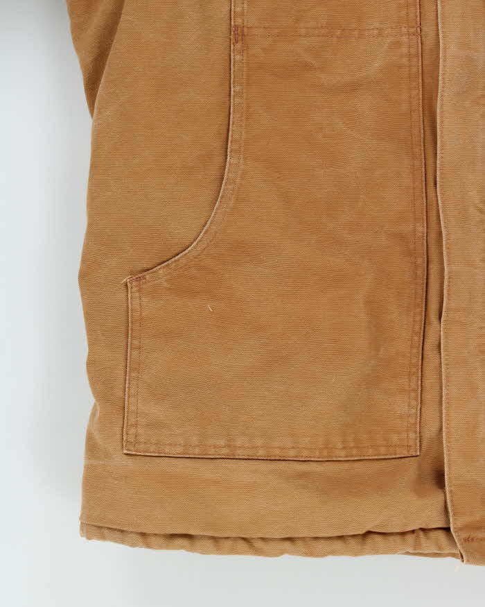Vintage 00s Carhartt CO3 BRN Arctic Quilt Lined Duck Canvas Workwear Chore Jacket - XL