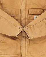 Vintage 00s Carhartt CO3 BRN Arctic Quilt Lined Duck Canvas Workwear Chore Jacket - XL
