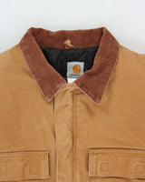Vintage 00s Carhartt CO3 BRN Arctic Quilt Lined Duck Canvas Workwear Chore Jacket - XL